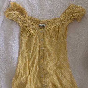 With Jean Yellow Mini Dress